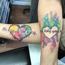 Nobody can mistake the message behind these tattoos. 1001 Ideas For Heartwarming Mother Daughter Tattoos