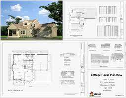 Finding a house plan you love can be a difficult process. Free Complete House Plans Pdf Download Elegant H267 Cottage House Plans In Autocad Dwg And Pdf Cottage House Plans Free House Plans Home Plan Drawing