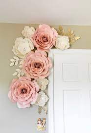 I admit that i've been drooling over these amazingly beautiful handmade flowers for years, but i couldn't justify $600 for paper wall art. Paper Flowers Wall Decor Blush White Large Paper Flowers Etsy