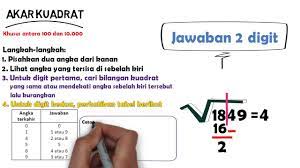 Tapi, bagaiamana kalau pangkatnya banyak? Akar Pangkat 2 Kuadrat Youtube