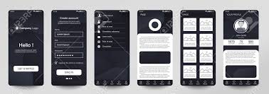 Free ui elements for mobile app design. Design Of Mobile App Ui Ux Gui Set Of User Registration Screens With Login And Password Input Account Sign In Sign Up Home Page Modern Style Minimal Application Ui Design Template Interface