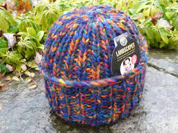 Sock yarn circular hat on passap knitting machine. Free Pattern Lion Brand Landscapes All Ribbed Up Toque Adult Yet Another Canadian Artisan