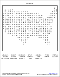 Memorial Day Word Search Free Printable Worksheets Interactives And Activities For Kids This Memorial Day Activities Free Printable Worksheets Memorial Day