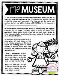 Me Museum Build A Positive Classroom Community The Creative Classroom First Day Of School Activities School Activities Classroom Community