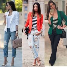 Camisa Social Com Calça Jeans Feminina Blazer Com Calca Jeans Outra Opcao Para Looks Mais Casuais Que E Tendencia E Usar Um Blazer Para Complementa Looks Com Calca Jeans Calca Jeans Blazer Feminino