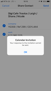 Calendar Invitation Error Apple Community