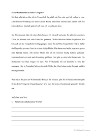 Diesen mustervertrag können sie kostenfrei kopieren und auf ihre bedürfnisse anpassen. Mein Wochenende Text Auf Deutsch Wochenende In Berlin Kreatives Schreiben