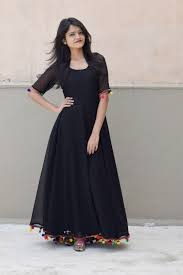 Black Lashkara Anarkali Indian Gowns Dresses Kurti Designs Party Wear Designer Dresses Indian