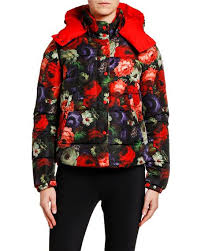 Michael Michael Kors Reversible Leopard And Logo Quilted Puffer Jacket Koura Reversible Floral Puffer Jacket Jackets Floral Jacket Puffer Jackets