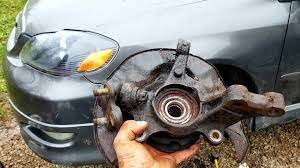 Place a jack stand 5. 03 08 Toyota Corolla Matrix Front Wheel Bearing Replacement The Easy Way Removal Install Youtube