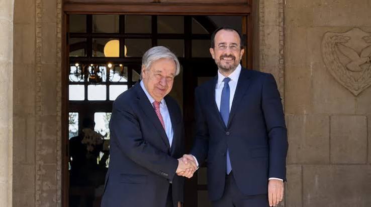 Guterres'in Kıbrıs temasları Hristodulidis görüşmesiyle başladı - Kalem Kıbrıs