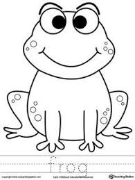 Black And White Frog Drawing Frog Coloring Page And Word Tracing Frog Coloring Pages Preschool Coloring Pages Frog Crafts Preschool