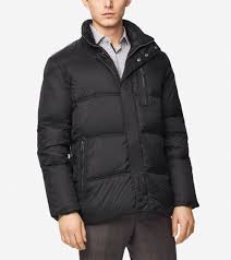 Mens Packable Down Jacket In Black Cole Haan Us