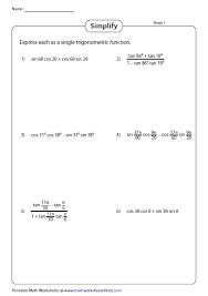 But it can, at least, be enjoyable. Simplify And Express As A Single Trigonometric Function Trigonometry Worksheets Trigonometric Functions Angles Worksheet