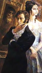 стих пушкина я вас любил любовь еще быть может Alexander Pushkin And Natalia Goncharova Illyustracii Portret Russkaya Literatura