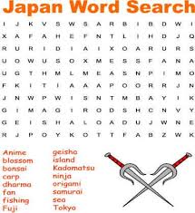 Japan Themed Word Search Puzzles Japanese Kids Japan Japan Culture