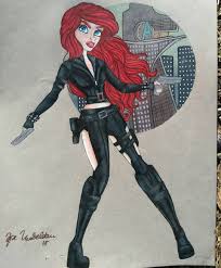 At this point, it's unclear what is going to happen to black widow or the other titles disney has either completed or is close to completing. Ariel And Blackwidow Crossover By Zoesart101 On Instagram Disney Illustration Alternative Disney Princesses Disney Princess Villains