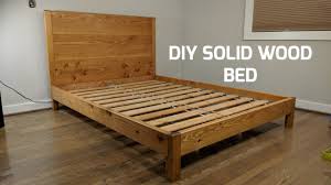 It just takes a weekend and some basic tools to get. Diy Solid Wood Bed Nathan Builds Youtube