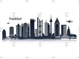 What is the significance of the blue light? Skyline Frankfurt Als Gunstige Download Grafik Pinkmonkey Bildagentur