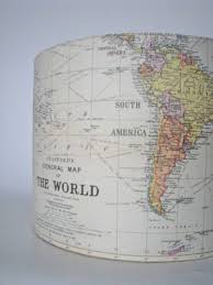 Handmade Vintage Map Lampshade By Rosie S Vintage Lampshades Notonthehighstreet Com Combine and switch are world globe lights fixtures which include contrasting furnishings and you can acquire typically world globe light shade globe lights world map decor globe lamps.
