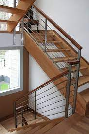 Find wood handrail handrails at lowe's today. Dark Wood And Steel Railing Google Search Interior Railings Metal Stair Railing Interior Stairs
