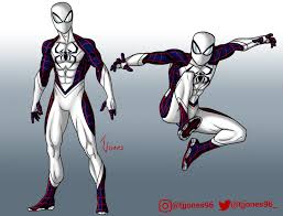 Black And Silver Spiderman Suit Pin On Spider Verse
