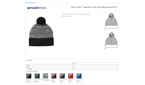 sport tek stc41 heather pom pom beanie