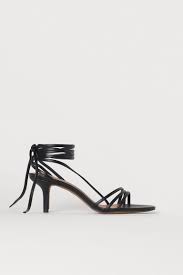 Black And White Sandals With Heel Pdp In 2020 Strappy Leather Sandals White Sandals Heels Trending Sandals