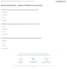 Some of it is about trivia in the film and it does go into some pretty hard detail. Quiz Worksheet Types Of Musical Instruments Study Com