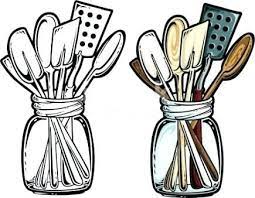 Download kitchen utensils clipart black and white and use any clip art,coloring,png graphics in your website, document or presentation. Kitchen Utensils Clipart Black And White Image Result For Cooking Regarding Kitchen Utensils Clipart Home Design Pl Kitchen Clipart Clip Art Kitchen Utensils
