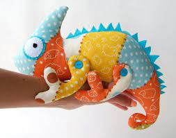 You Can Move His Legs Chameleon Plush Toy Cotton Toy Gift For Kid Patchwork Styled Stu Sewing Stuffed Animals Handmade Stuffed Toys Handmade Soft Toys