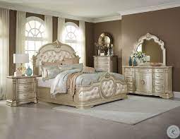 Antoinetta Champagne Upholstered Panel Bedroom Set From Homelegance Coleman Furniture Bedroom Sets Bedroom Sets Queen Bedroom Set