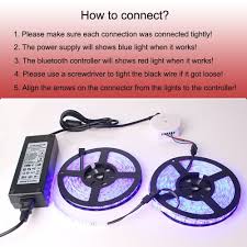 Solarphy 32 8ft 10m Rgb Led Strip Light Bluetooth Smartphone App Controlled 5050 Led Light Strip 600 Leds Waterproof Rgb Multicolored Led Lights Kit With 24v Led Light Strips Rgb Led