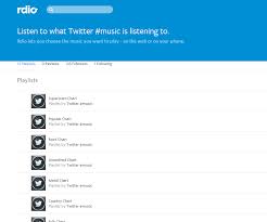 twitter music charts now available inside rdio