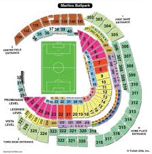 decor breathtaking marlins park seating chart for all