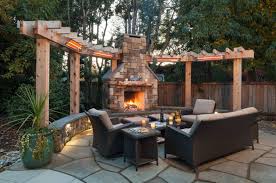 A simple design with wood and have an outdoor fire pit or fireplace? 40 Best Patio Designs With Pergola And Fireplace Covered Outdoor Living Space Ideas