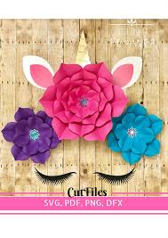Large paper flower templates svg and pdf printables, baby shower backdrop, giant paper rose template, instant download $16.95 succulent paper flower templates, faux succulents wedding flowers bouquet, instant download svg files and printable pdf Paper Flowers Paper Party Supplies Printable Template Birthday Decoration Pdf Giant Unicorn Set With Paper Flowers Template Diy Make Your Own Unicorn Set