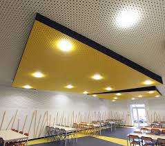 In Tempo Agency Interior Design Project School Canteen Acoustic Ceiling 2014 By Lombard Claire Ecole Design Architecte Interieur Agence Architecture