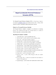 It is only supposed to be taken by individuals in a doctoral psychology program, a. The Edwards Personal Preference Schedule Pdf Psychology Behavioural Sciences