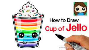 Free, printable food coloring pages are fun, but they also help kids develop many important skills. How To Draw A Cup Of Jello Easy Youtube
