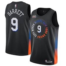 .league new orleans pelicans new york knicks oklahoma city thunder orlando magic philadelphia 76ers phoenix suns portland trail blazers. Men S New York Knicks Rj Barrett Nike Black 2020 21 Swingman Player Jersey City Edition
