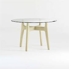 The round glass dining tables have breathtaking beauty. Glass Dining Tables Crate And Barrel