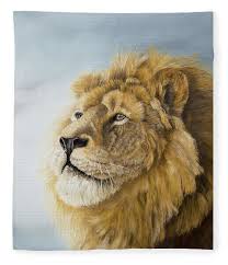 88 x 88, kess inhouse. Cecil The Lion Fleece Blanket Featuring The Painting Homeward Bound By Johanna Lerwick Fleece Blanket Blankets For Sale Soft Throw Blanket