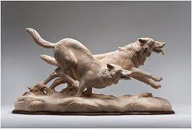 begushie sobaki skulptura iz dereva skulptury zhivotnyh derevyannaya skulptura skulptura