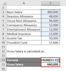 Salary Formula Calculate Salary Calculator Excel Template