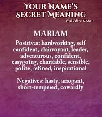Name Secrets Of Mariam Names With Meaning Positivity Names