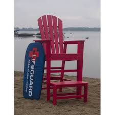 Polywood South Beach Recycled Plastic Bar Chair Lifeguard Chair Patio Bar Stools Bar Chairs