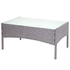 Beistelltisch Rattan Braun Garten Mendler Poly Gartentisch