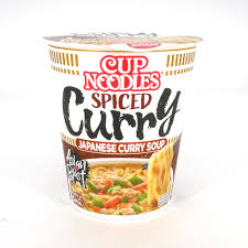The original instant ramen in a cup has reduced the amount . Cup Of Instant Ramen With Curry Chicken Flavor Nissin Cup Noodle