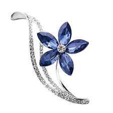 blue brooch for wedding